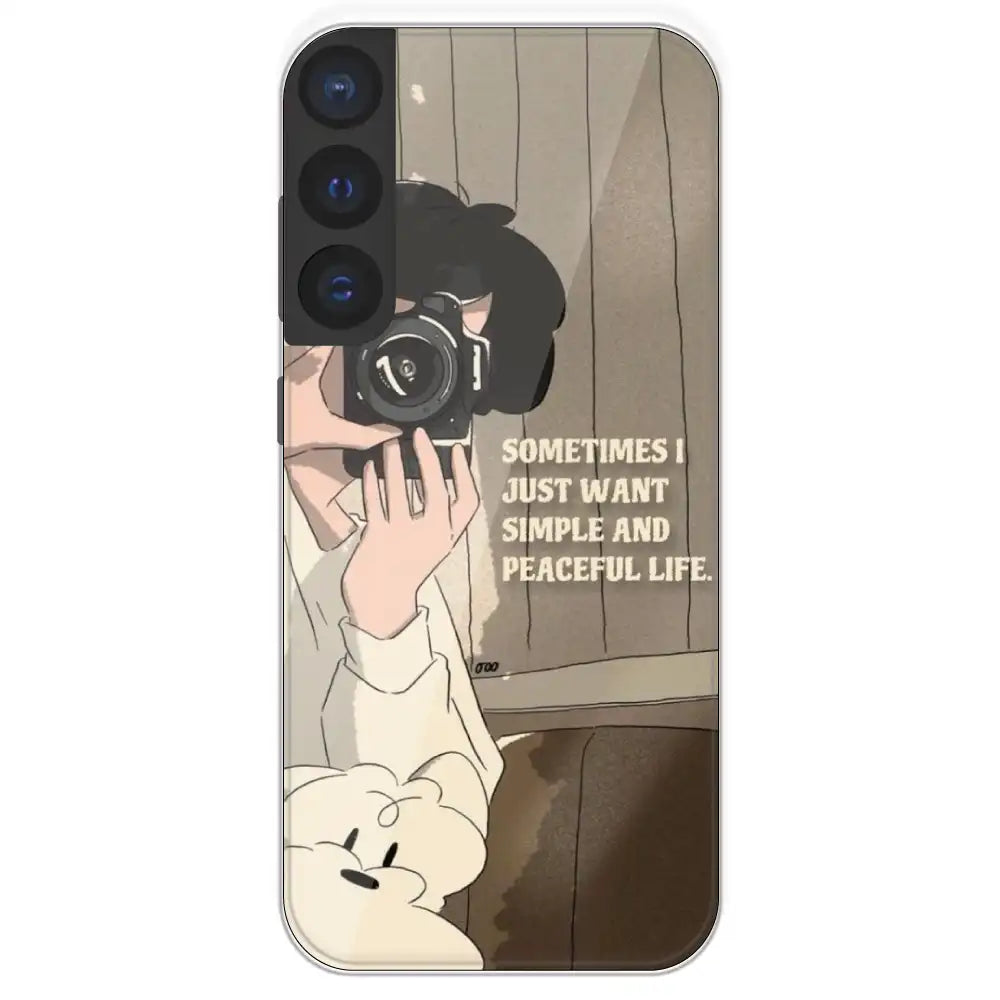 Photographer - Printed Silicone Case For Samsung Galaxy S21 FE