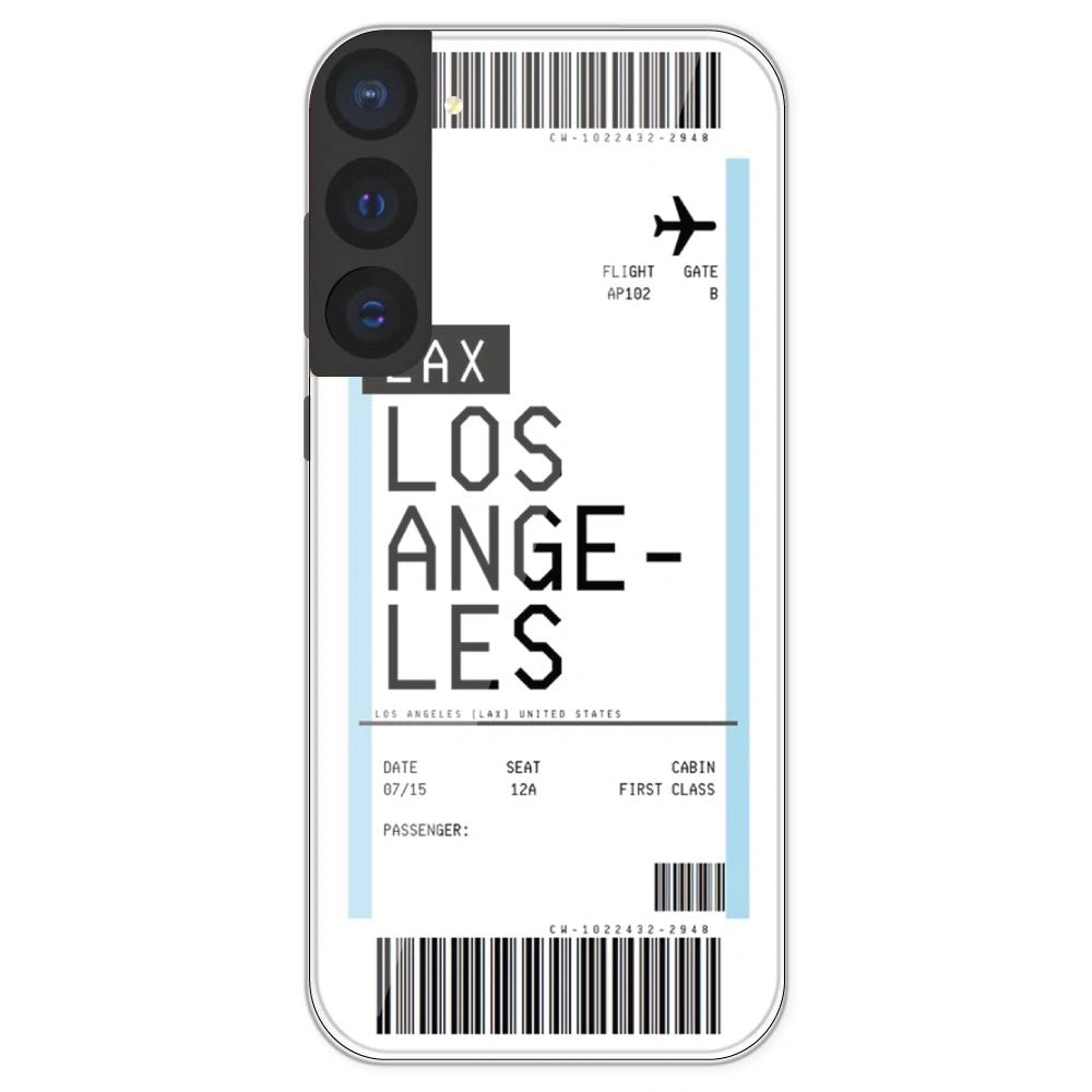 Los Angeles Ticket - Clear Printed Silicone Case For Samsung Galaxy S21 FE