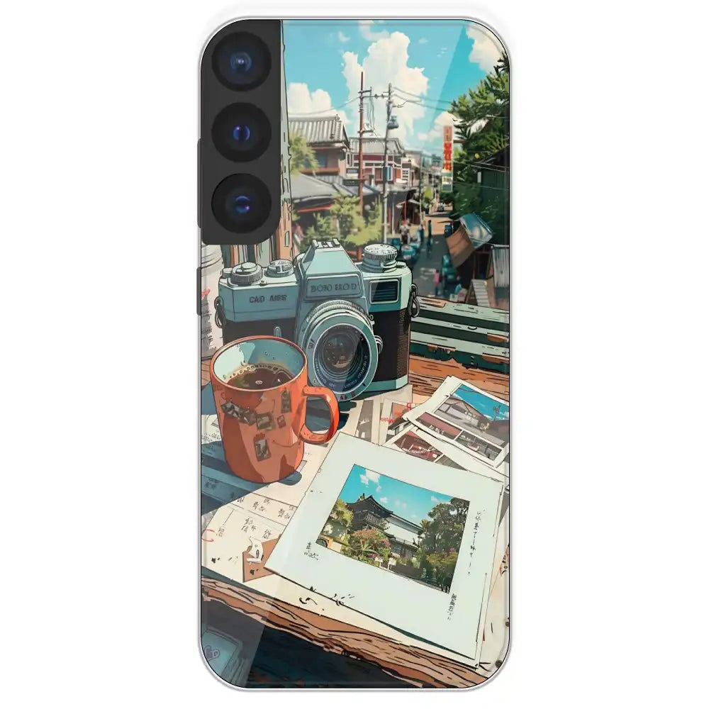 Vintage Camera Travel Vibes - Printed Silicone Case For Samsung Galaxy S21 FE