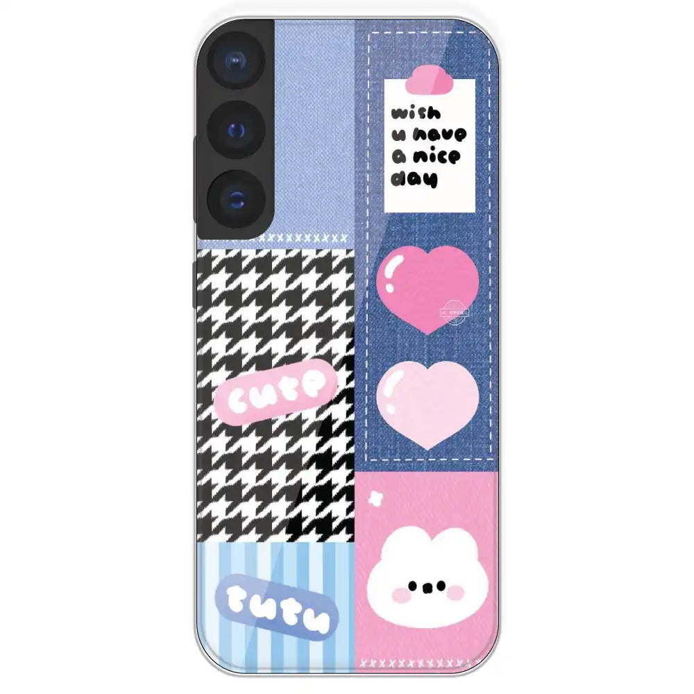 Cute Pink Bear Collage - Printed Silicone Case For Samsung Galaxy S21 FE