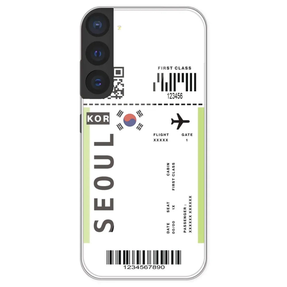 Seoul Ticket - Clear Printed Silicone Case For Samsung Galaxy S21 FE
