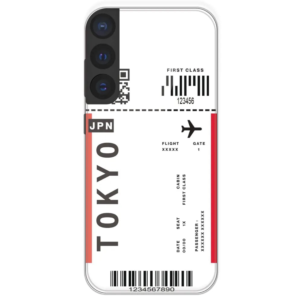 Tokyo Ticket - Clear Printed Silicone Case For Samsung Galaxy S21 FE