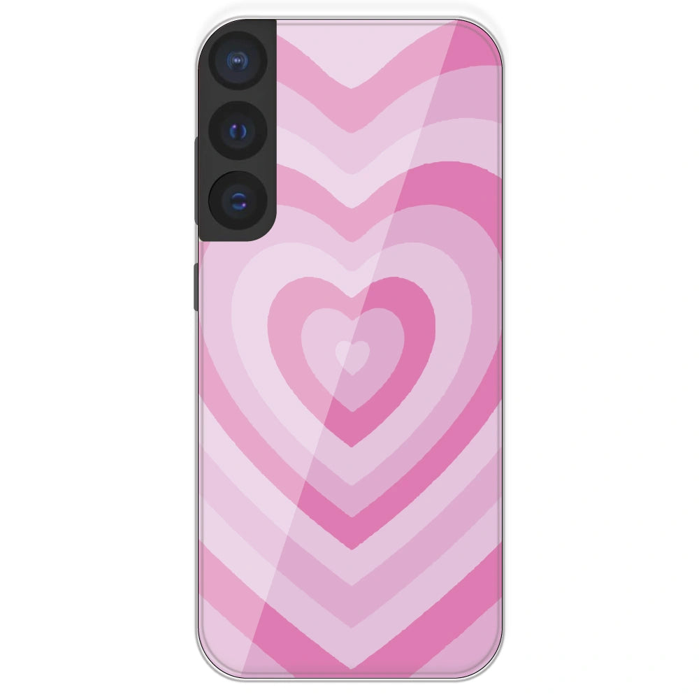 Pink Hearts - Printed Silicone Case For Samsung Galaxy S21 FE