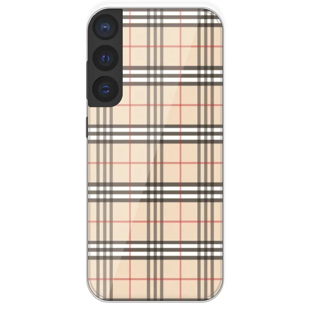 Yellow Checks - Printed Silicone Case For Samsung Galaxy S21 FE
