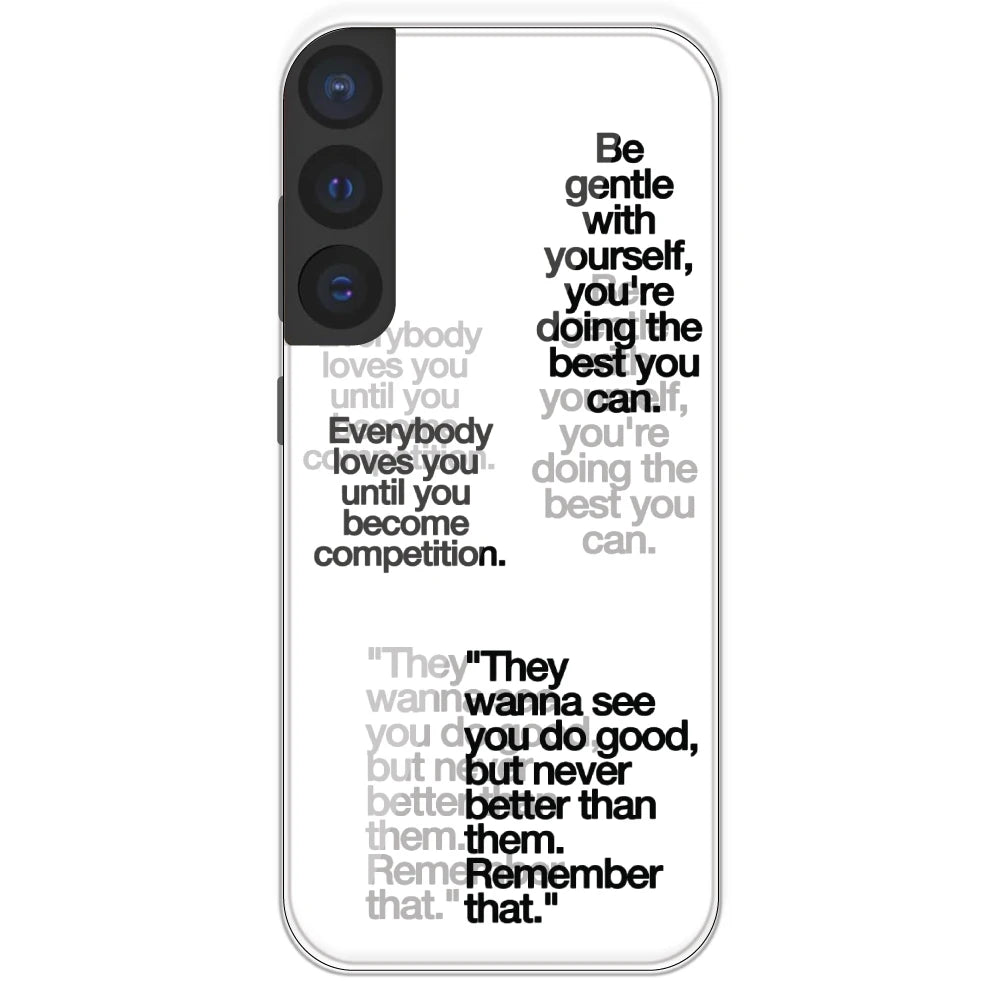 Motivational Quotes - Clear Printed Silicone Case For Samsung Galaxy S21 FE