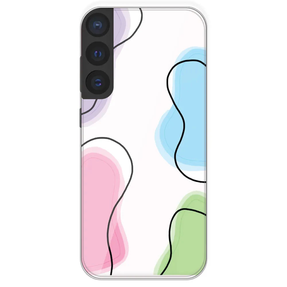 Rainbow Cow Print - Clear Printed Silicone Case For Samsung Galaxy S21 FE