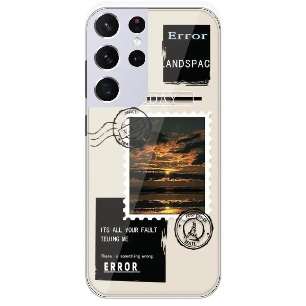 Post Card - Printed Silicone Case For Samsung Galaxy S21 Ultra