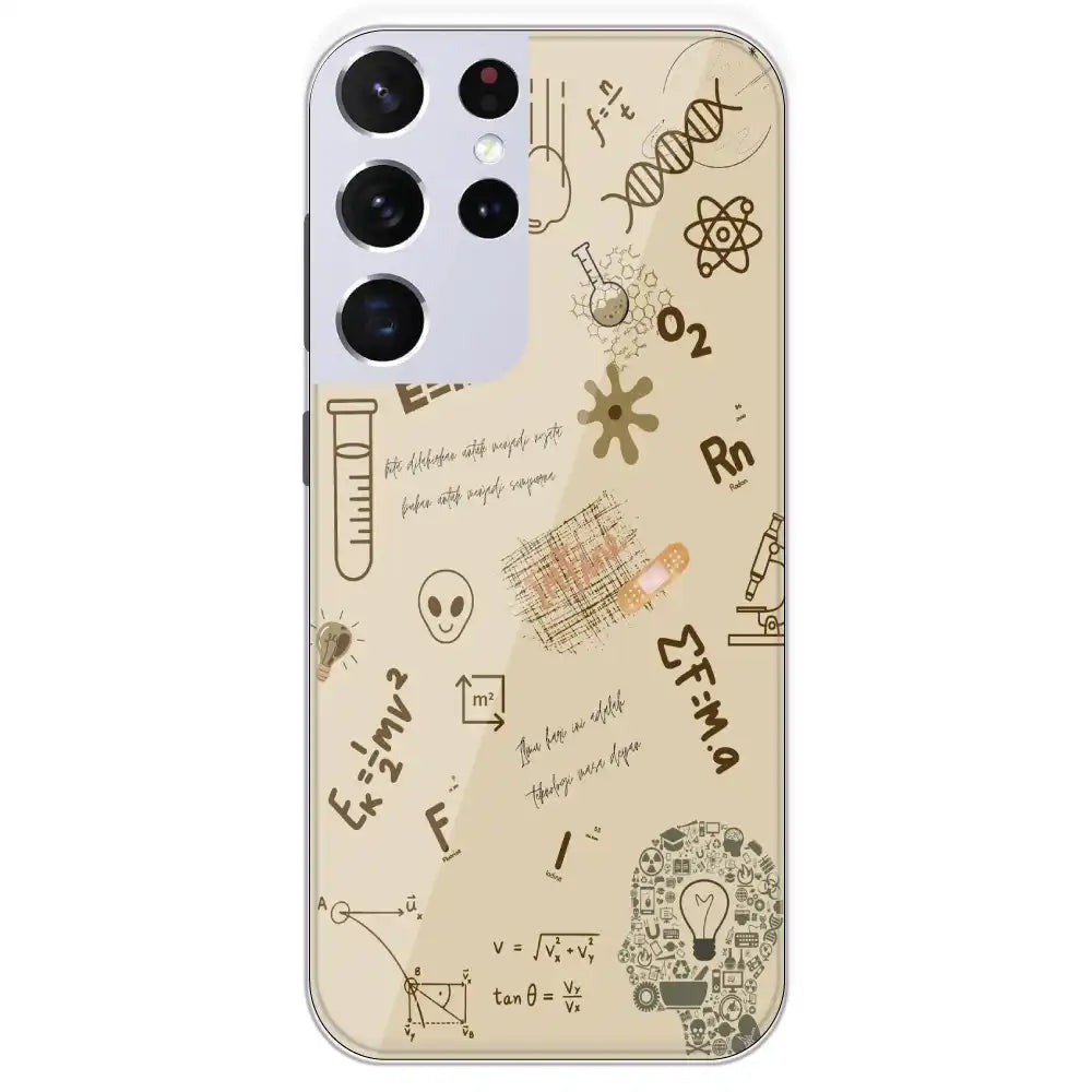 Physics Collage - Printed Silicone Case For Samsung Galaxy S21 Ultra