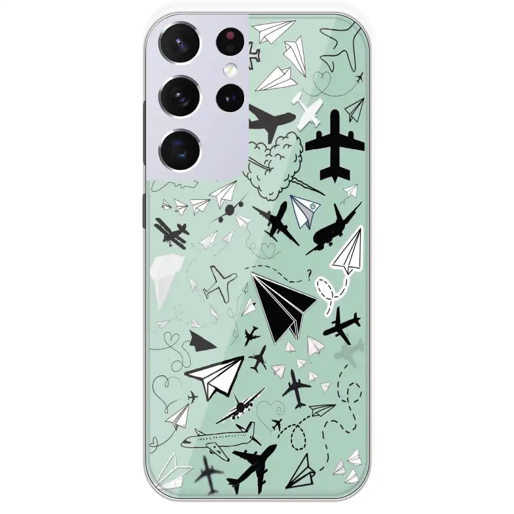 Planes - Printed Silicone Case For Samsung Galaxy S21 Ultra