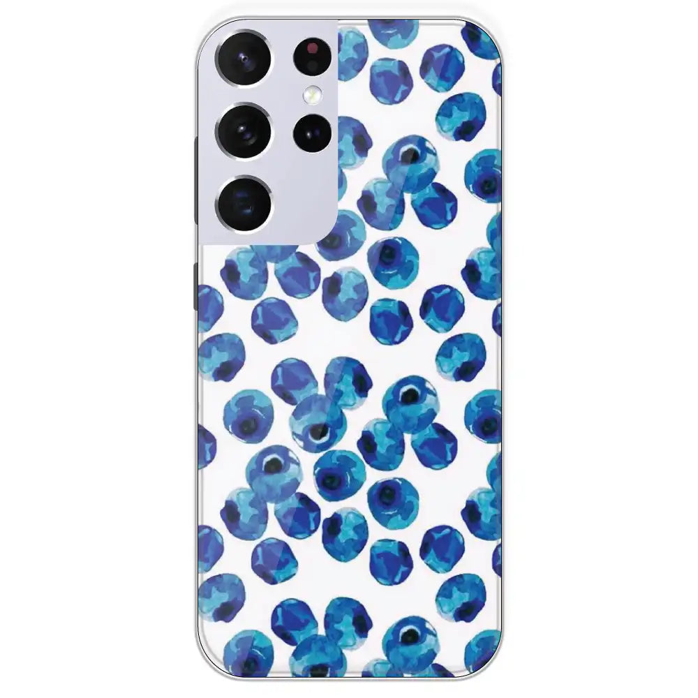 Blueberries - Printed Silicone Case For Samsung Galaxy S21 Ultra