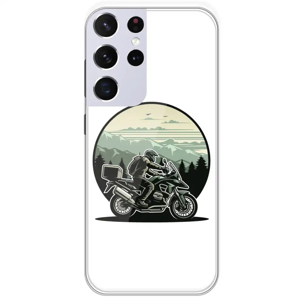 Biker - Printed Silicone Case For Samsung Galaxy S21 Ultra