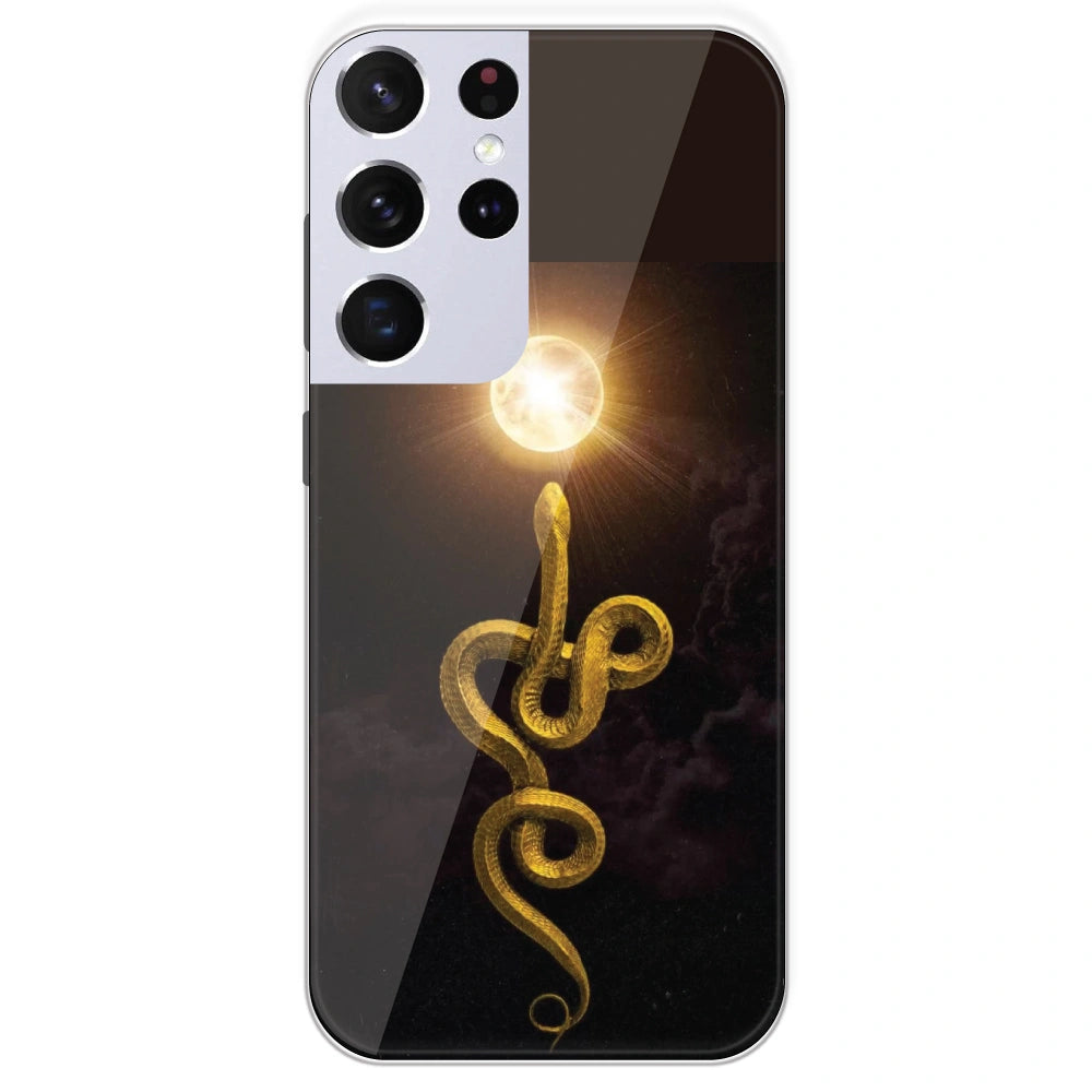 Golden Serpent - Printed Silicone Case For Samsung Galaxy S21 Ultra