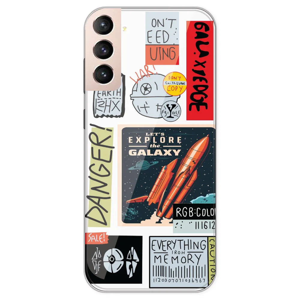 Galaxy - Clear Printed Silicone Case For Samsung Galaxy S21 Plus