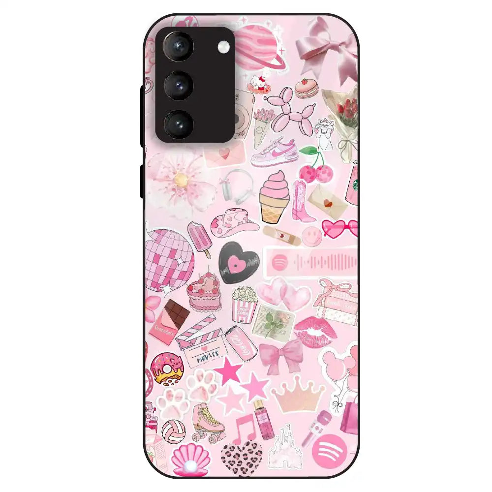 Pink Pop Aesthetic Collage - Glass Case For Samsung Galaxy S21 Plus
