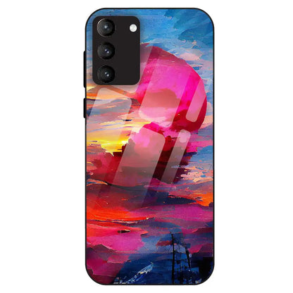 Abstract Sunset Vibes - Glass Case For Samsung Galaxy S21 Plus