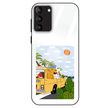 Cute Dog Travel Cartoon - Glass Case For Samsung Galaxy S21 Plus