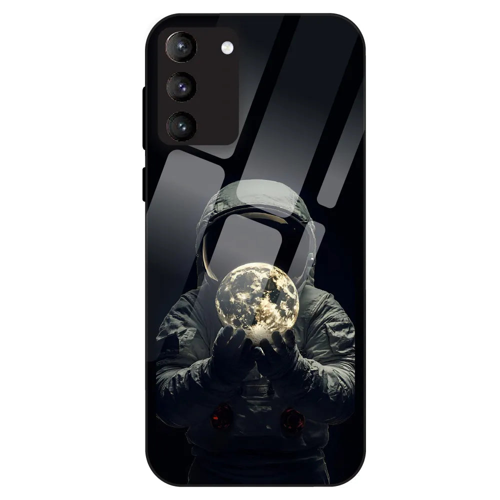 Astronaut Moon Glow - Glass Case For Samsung Galaxy S21 Plus