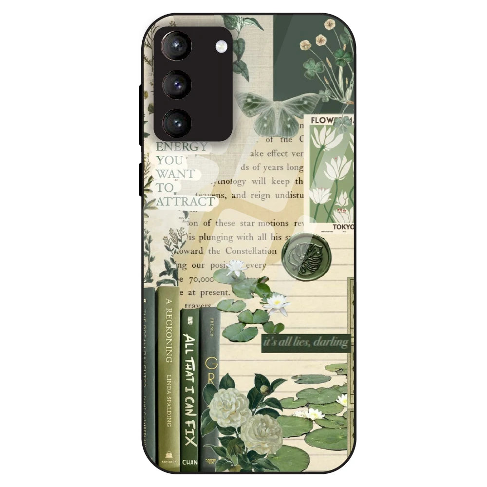 Botanical Vintage Collage - Glass Case For Samsung Galaxy S21 Plus