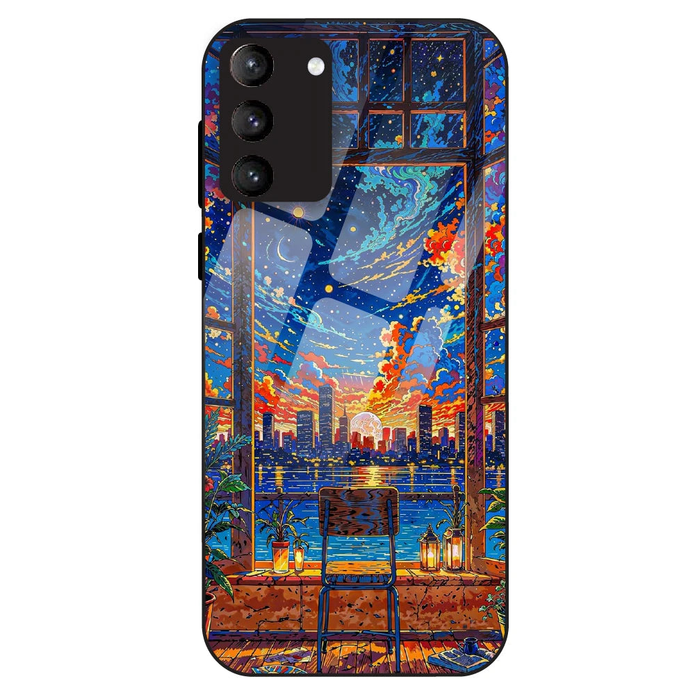 Sunset City View - Glass Case For Samsung Galaxy S21 Plus
