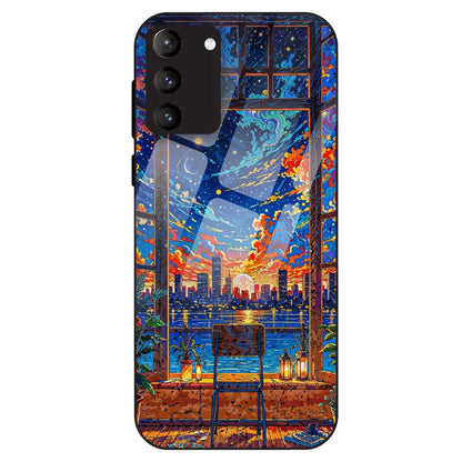 Sunset City View - Glass Case For Samsung Galaxy S21 Plus