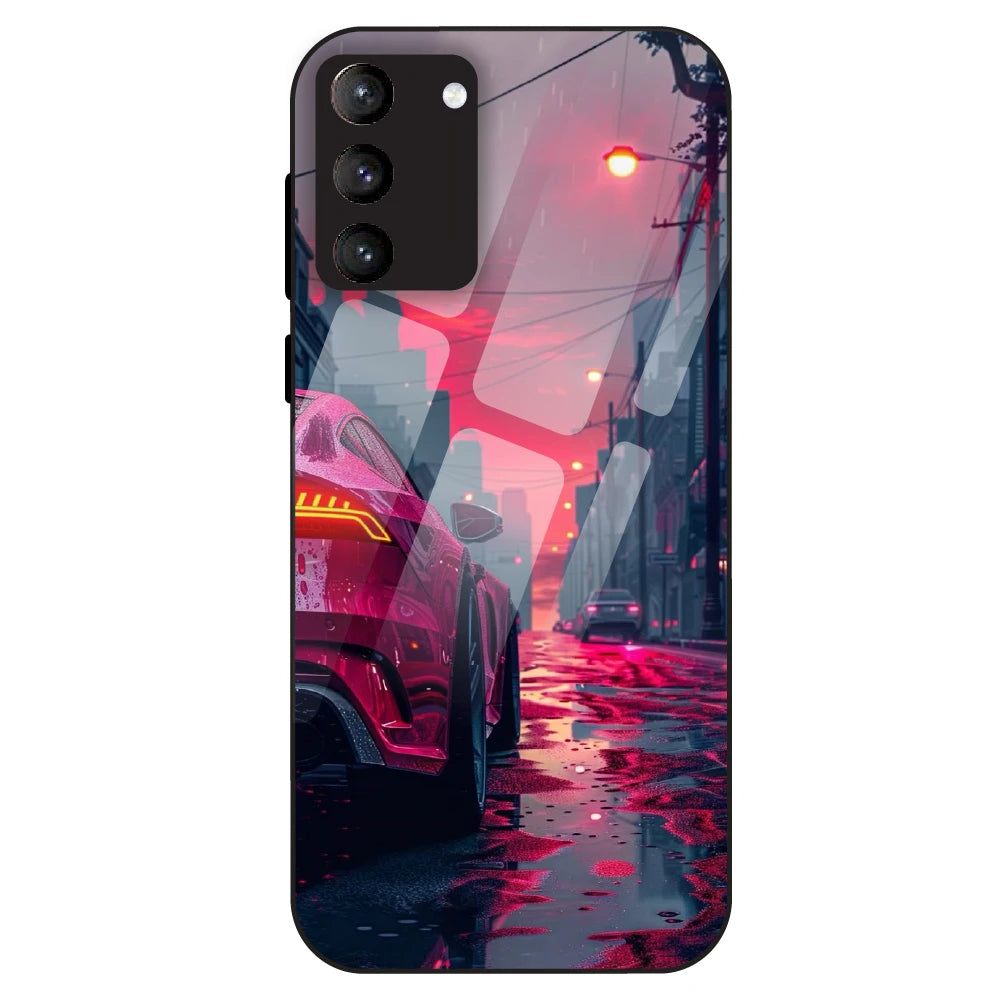 Neon Street Racer - Glass Case For Samsung Galaxy S21 Plus