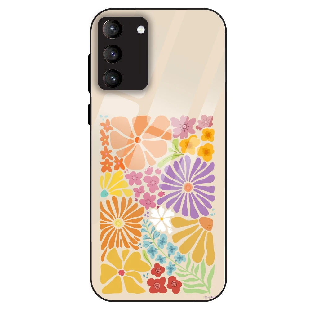 Colorful Floral - Glass Case For Samsung Galaxy S21 Plus