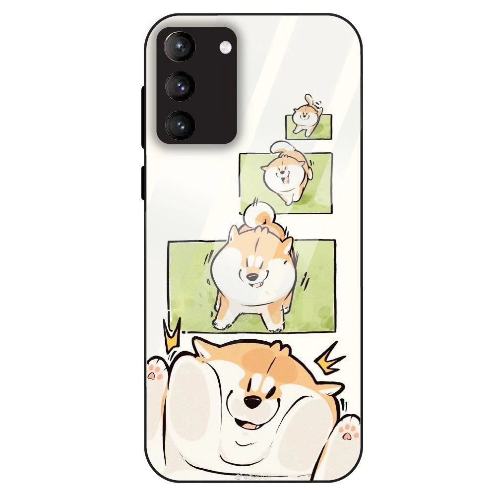 Cute Shiba Steps - Glass Case For Samsung Galaxy S21 Plus