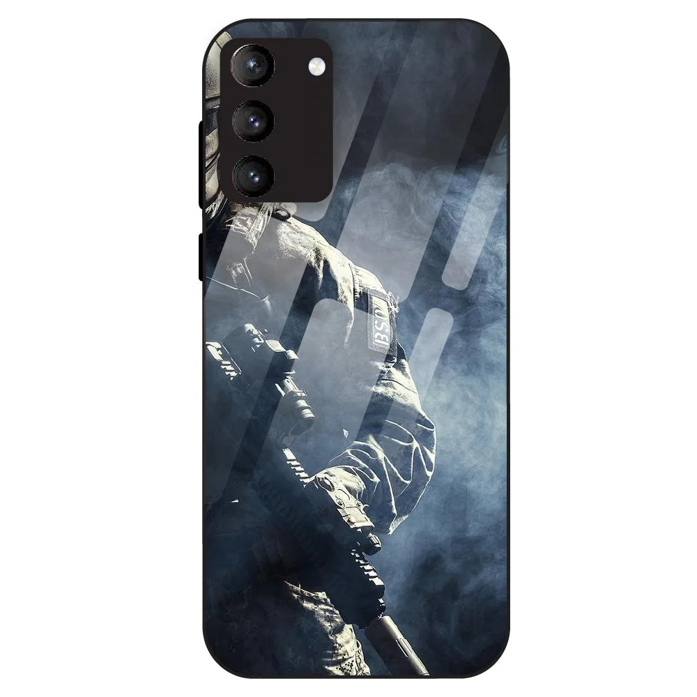 Tactical Soldier - Glass Case For Samsung Galaxy S21 Plus