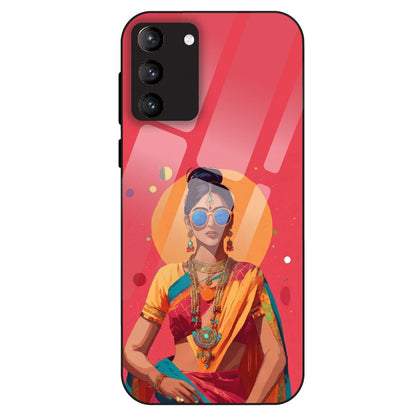 Trendy Ethnic Beauty - Glass Case For Samsung Galaxy S21 Plus