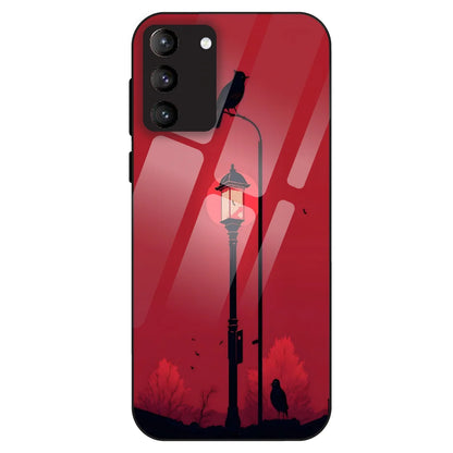 Red Street Lamp - Glass Case For Samsung Galaxy S21 Plus