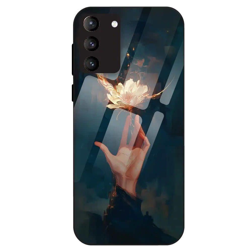 Mystic Hand & Bloom - Glass Case For Samsung Galaxy S21 Plus