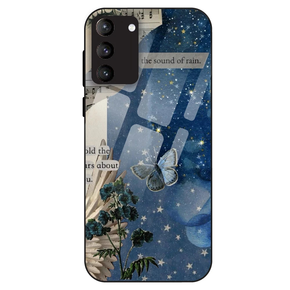 Midnight Butterfly Aesthetic - Glass Case For Samsung Galaxy S21 Plus