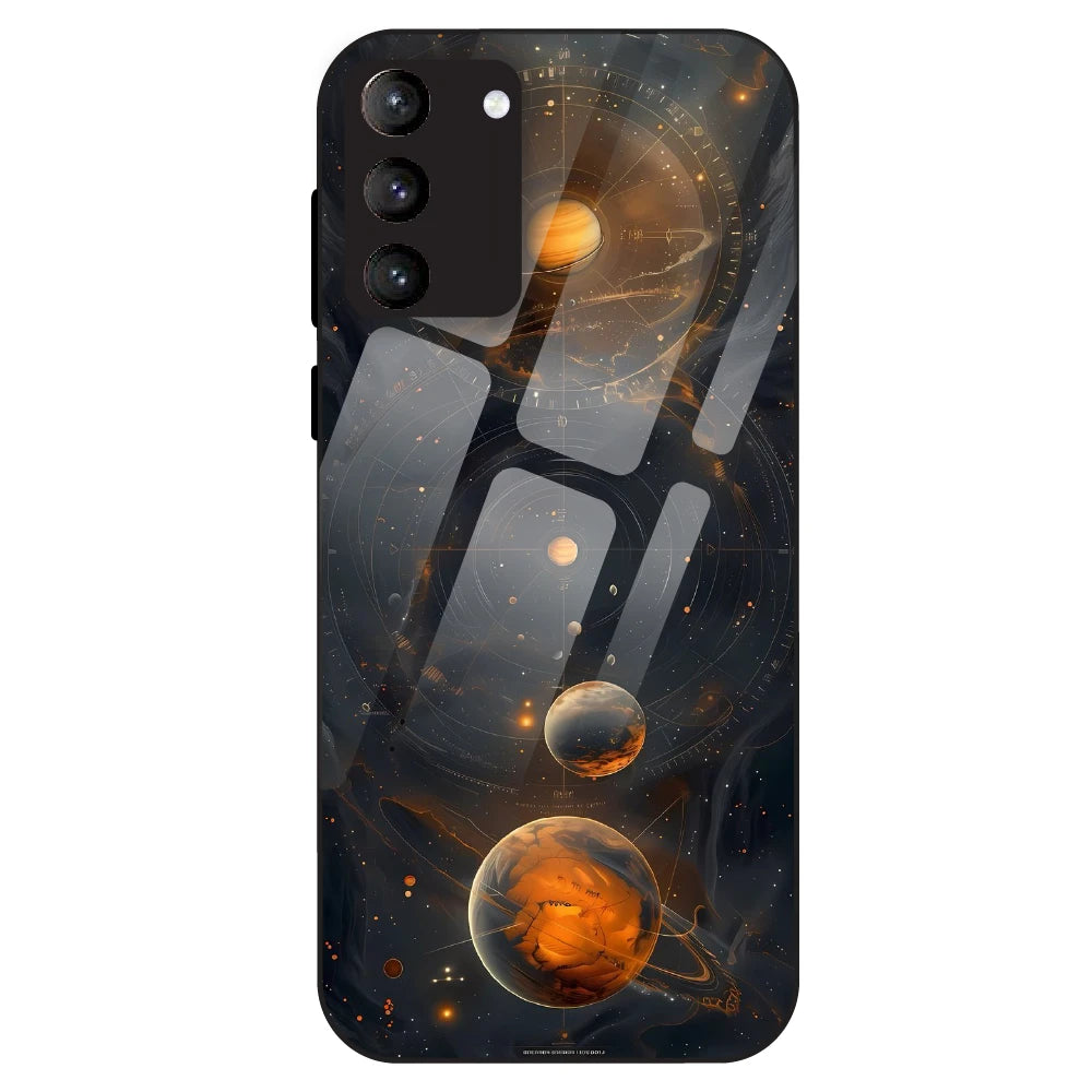 Cosmic Orbit Aesthetic - Glass Case For Samsung Galaxy S21 Plus
