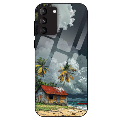 Tropical Beach Hut - Glass Case For Samsung Galaxy S21 Plus