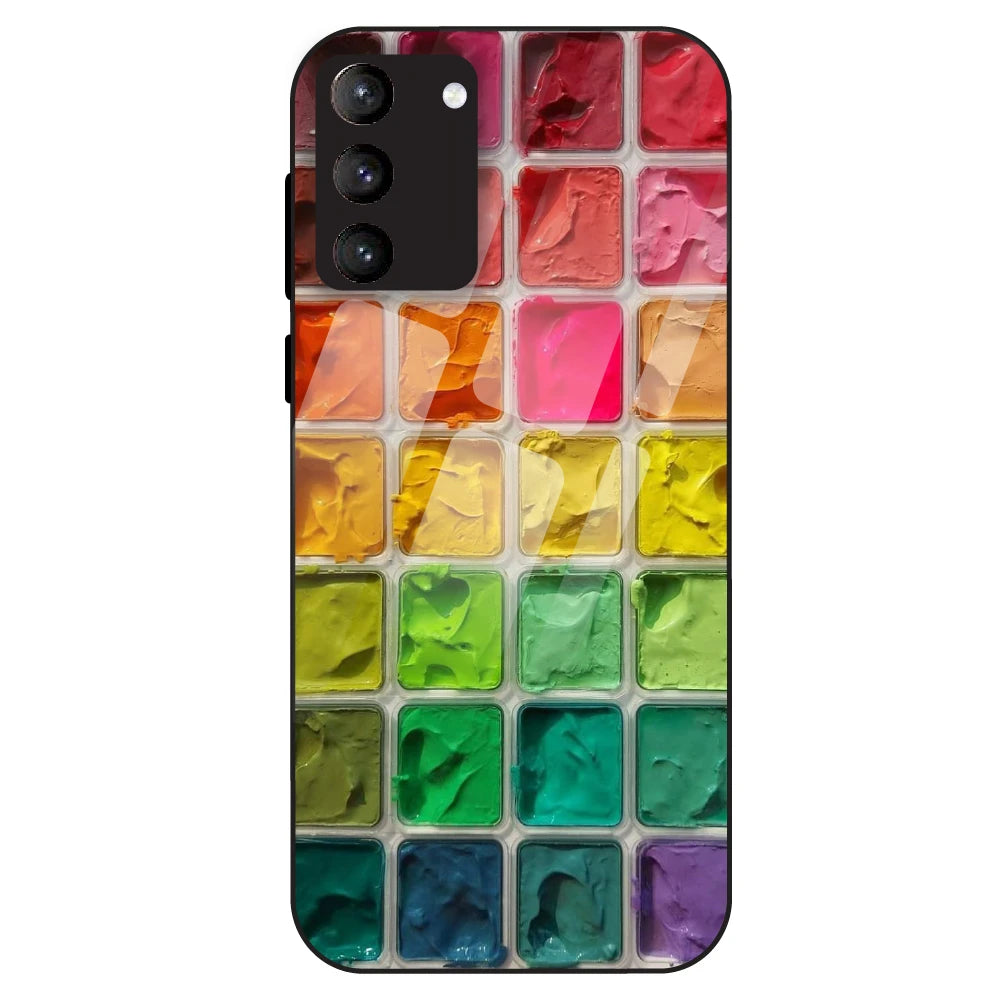 Color Palette Grid Aesthetic - Glass Case For Samsung Galaxy S21 Plus