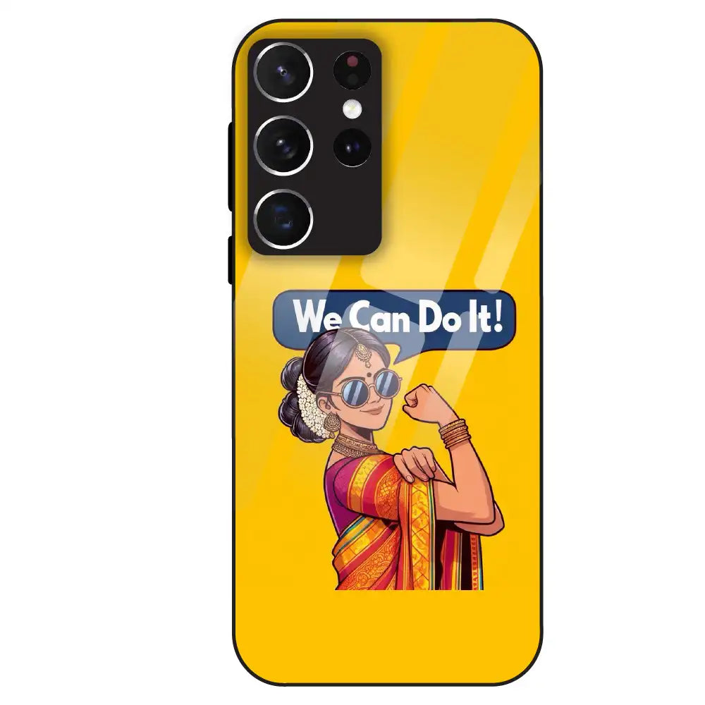 Empowered Woman Art - Glass Case For Samsung Galaxy S21 Ultra