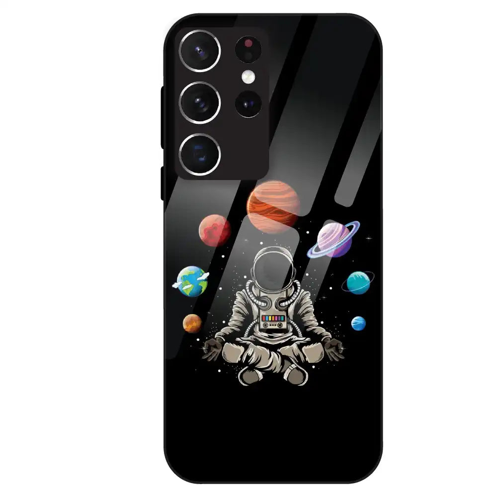 Astronaut Space Vibe - Glass Case For Samsung Galaxy S21 Ultra