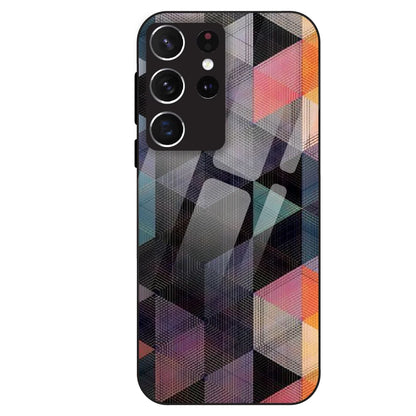 Geometric Prism Grid - Glass Case For Samsung Models