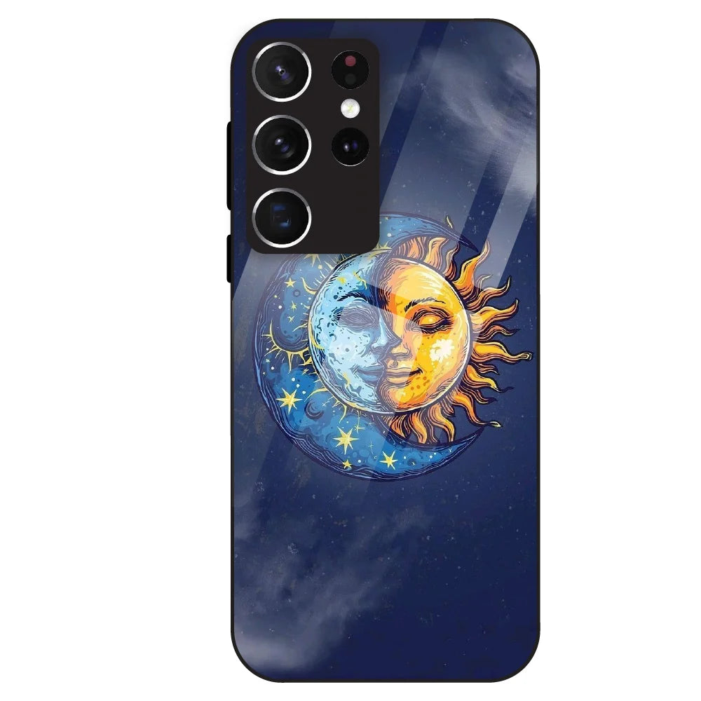 Celestial Eclipse Art - Glass Case For Samsung Galaxy S21 Ultra