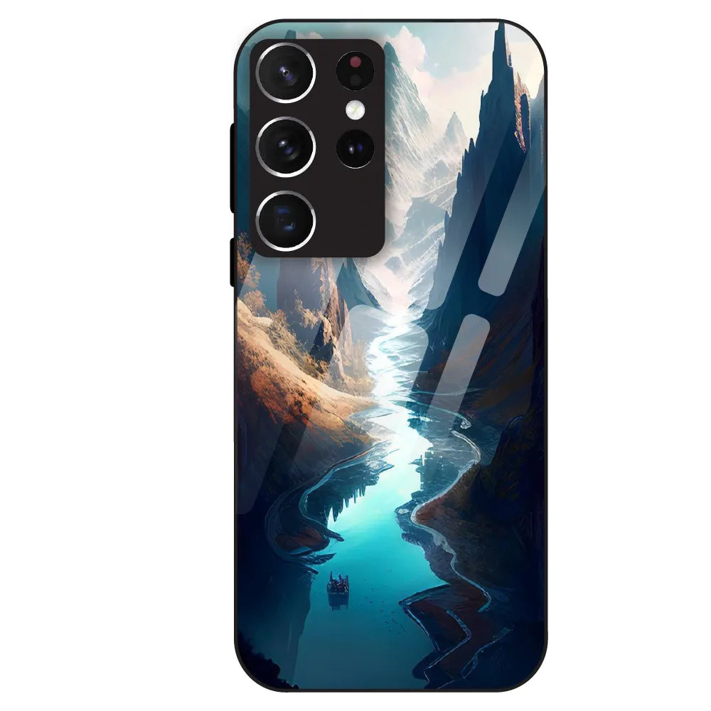 Mystic Valley River - Glass Case For Samsung Galaxy S21 Ultra
