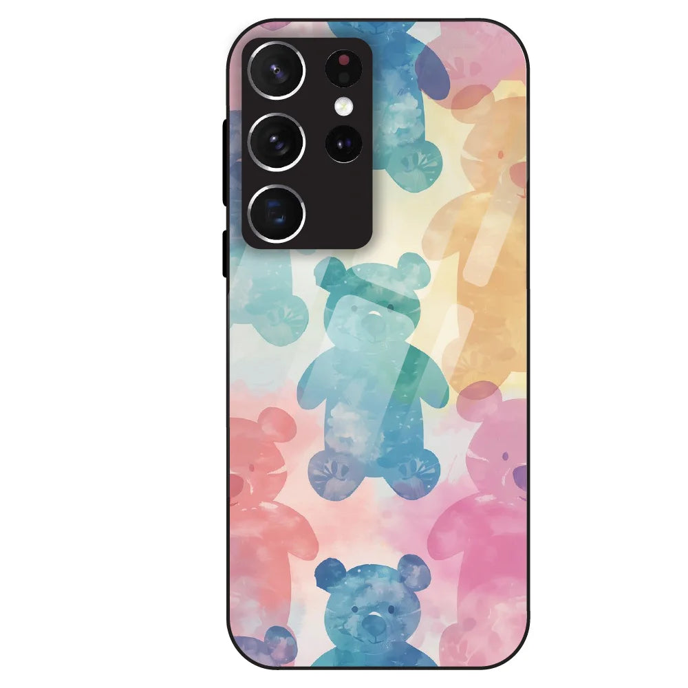 Pastel Teddy Dream - Glass Case For Samsung Galaxy S21 Ultra
