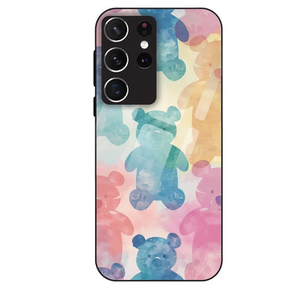 Pastel Teddy Dream - Glass Case For Samsung Galaxy S21 Ultra