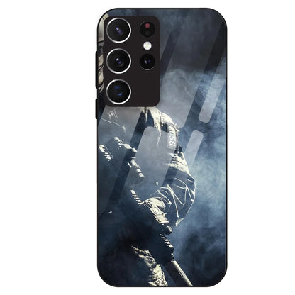 Tactical Soldier - Glass Case For Samsung Galaxy S21 Ultra