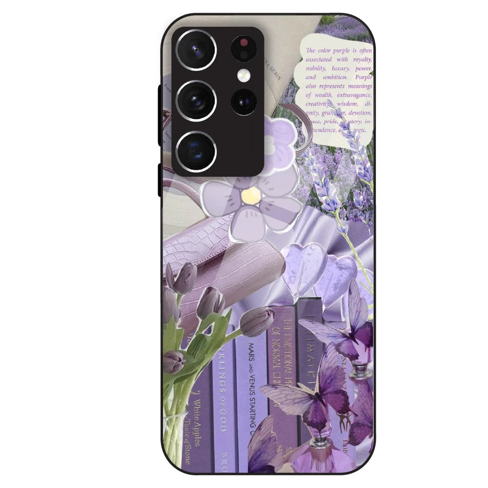 Purple Aesthetic - Glass Case For Samsung Galaxy S21 Ultra