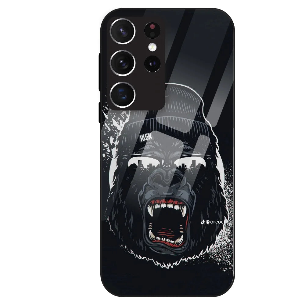 Savage Gorilla Street - Glass Case For Samsung Galaxy S21 Ultra