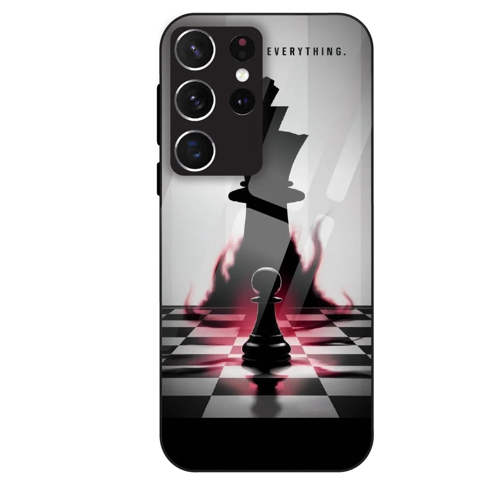 Chess Power Shadow - Glass Case For Samsung Galaxy S21 Ultra