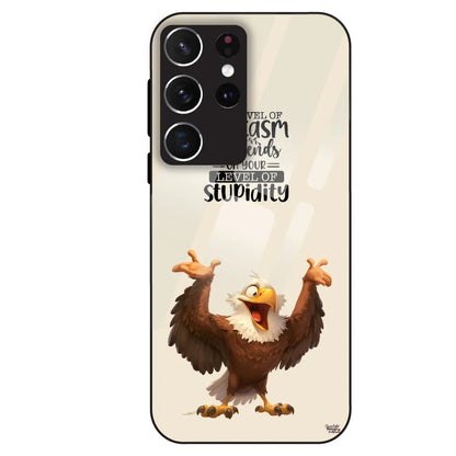 Sarcasm Eagle Quote - Glass Case For Samsung Galaxy S21 Ultra