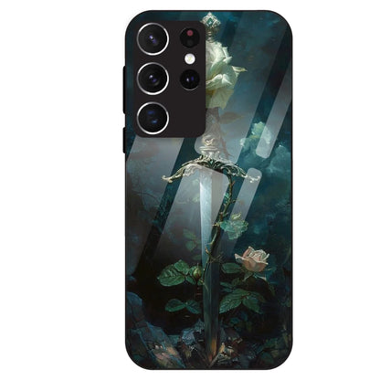 Mystic Sword Rose - Glass Case For Samsung Galaxy S21 Ultra