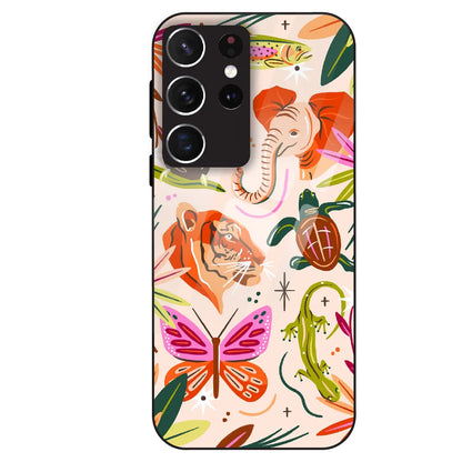 Wild Jungle Creatures - Glass Case For Samsung Galaxy S21 Ultra