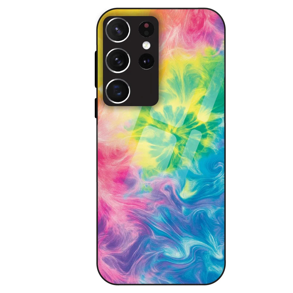 Neon Fluid Dreams - Glass Case For Samsung Galaxy S21 Ultra